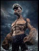 popeye in the rain