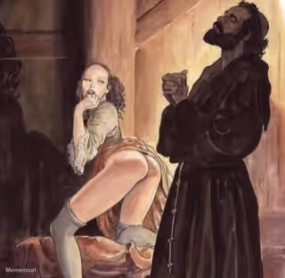 Priest tempted by girl