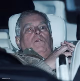 Prince Andrew in a Car