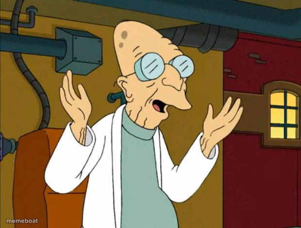 Professor Farnsworth Good News Everyone - meme generator image preview