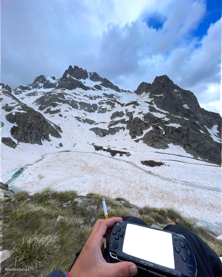 PSP Cigarette Mountain - meme generator image preview