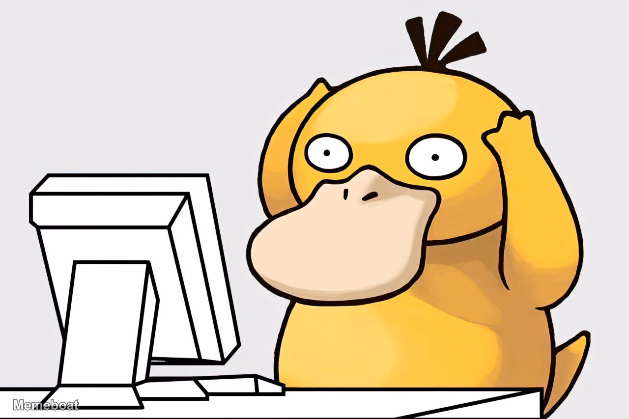 Psyduck at Computer - meme generator image preview