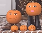 Pumpkins with Roblox faces