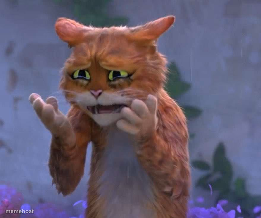 Puss in Boots cry - meme generator image preview