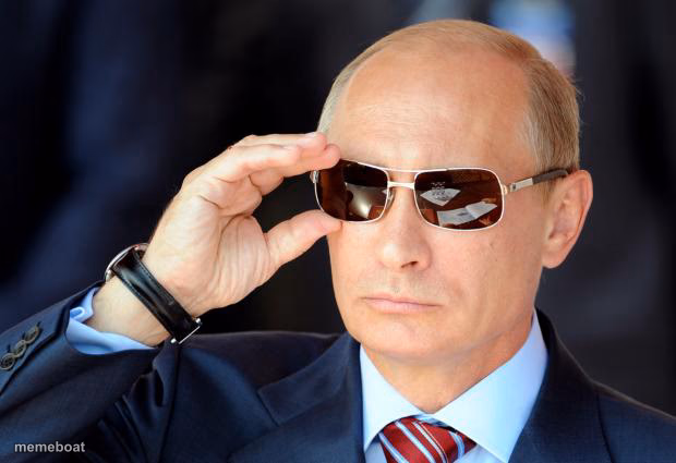 Putin with sunglasses - meme generator image preview