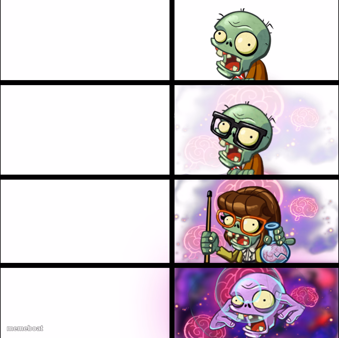 Pvz heroes Levels of smort - meme generator image preview