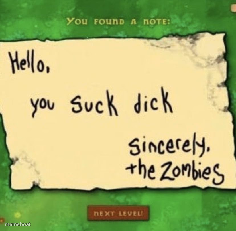 PVZ You suck dick - meme generator image preview