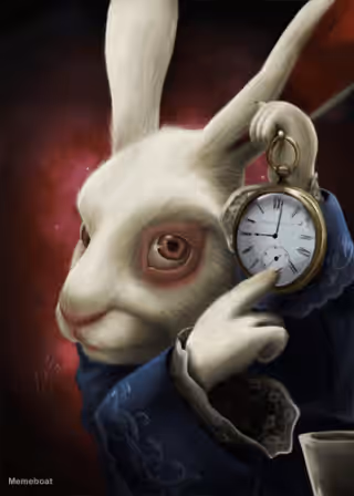 rabbit with clock