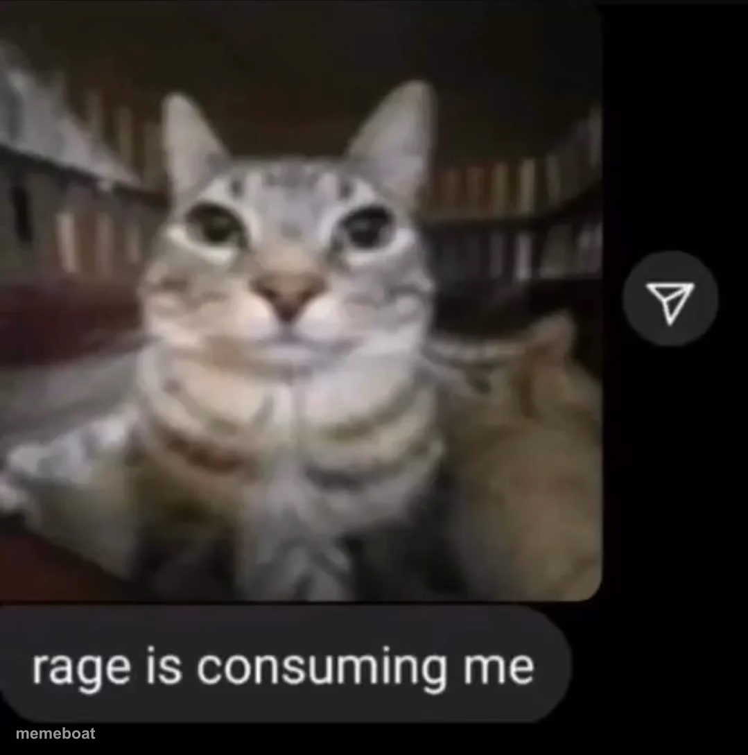 rage is consuming me - meme generator image preview