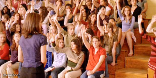 Raise your hand if you have ever been personally victimized by R - meme generator image preview