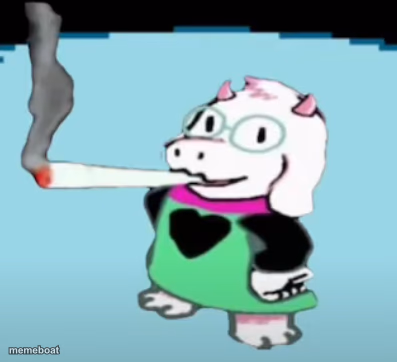 Ralsei Smokes a fat blunt - meme generator image preview