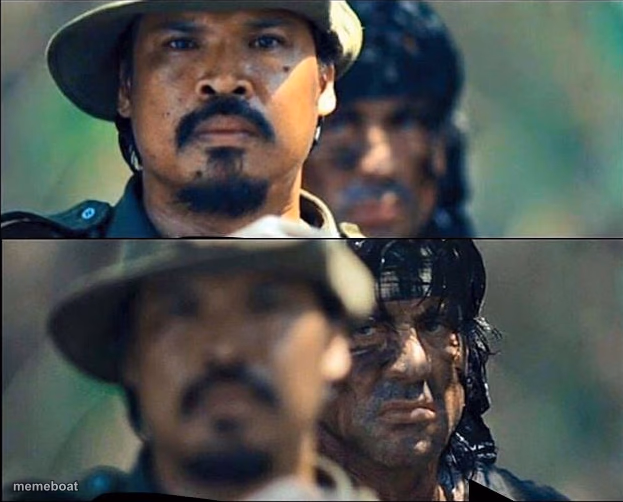 Rambo mad - meme generator image preview