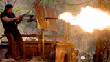 Rambo on a turret