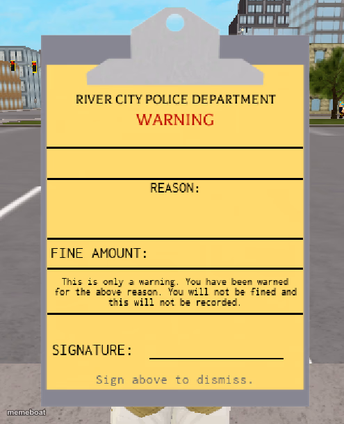 RCPD Warning Ticket - meme generator image preview