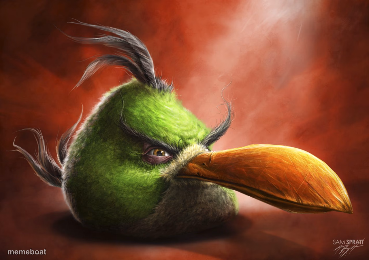 Realistic Angry Bird - meme generator image preview