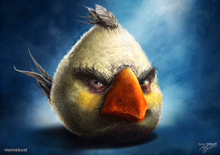Realistic Angry Bird (Mathilda) - meme generator image preview