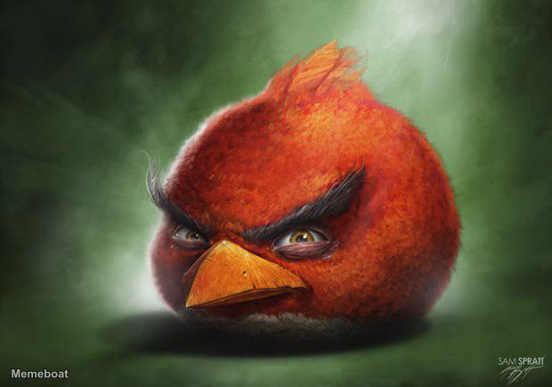 Realistic Angry Birds Red - meme generator image preview