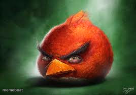 Realistic Red Angry Birds - meme generator image preview