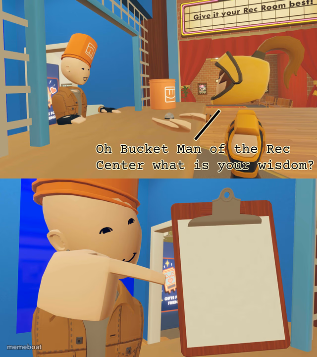 Rec Room Bucket Man - meme generator image preview