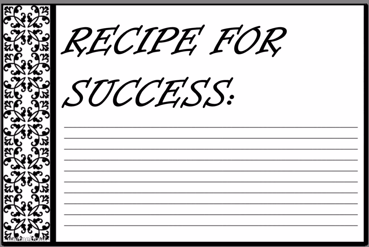 Recipe for Success - meme generator image preview