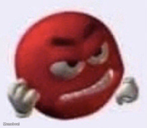 Red M&M angry - meme generator image preview