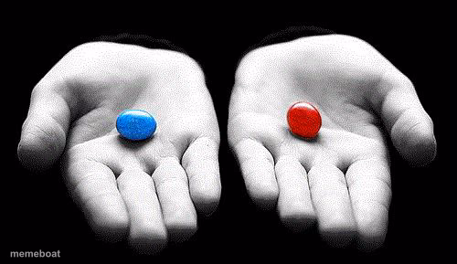 Red pills blue pills - meme generator image preview