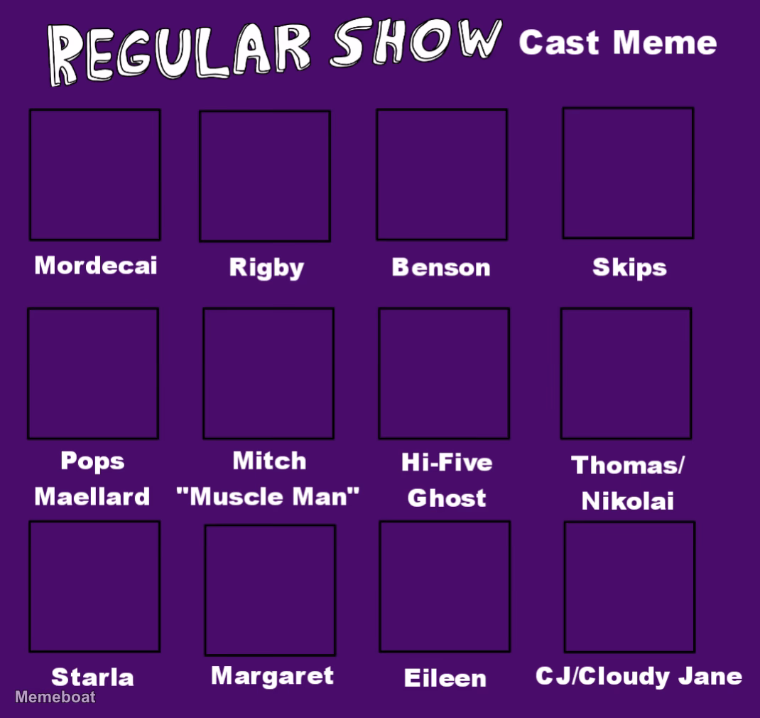 Regular Show Cast Meme - meme generator image preview