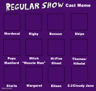 Regular Show Cast Meme