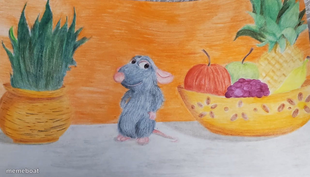 Remy the Rat drawing! From Ratatouille! - meme generator image preview