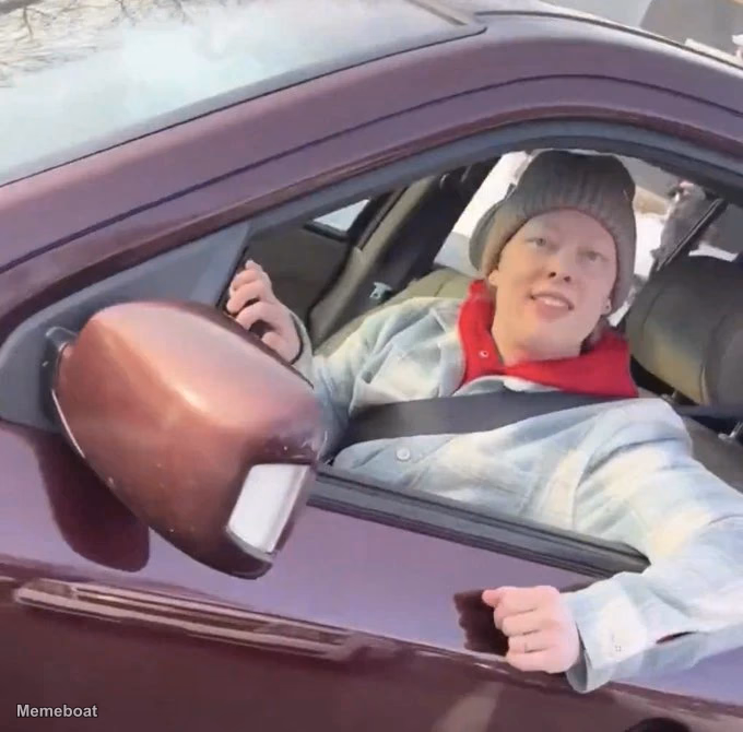 Renee Good Smiling From Car - meme generator image preview