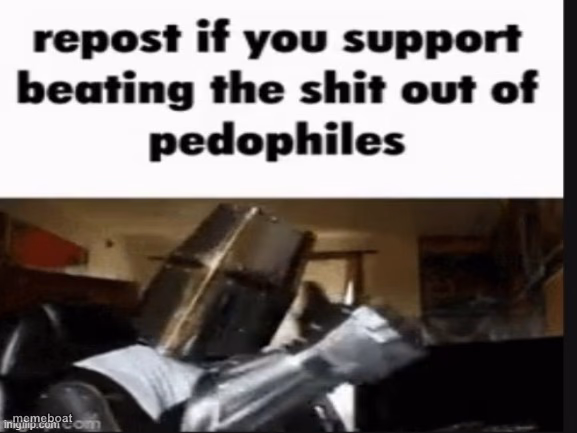 repost if you support beating the shit out of pedophiles - meme generator image preview
