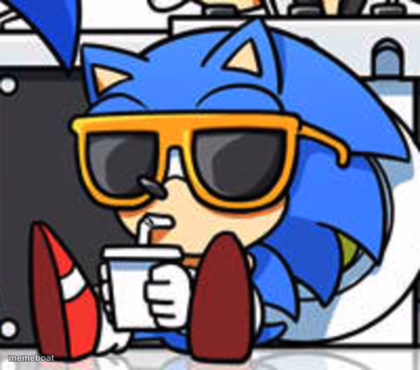 Resting sonic - meme generator image preview