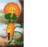 reverse cuphead flower