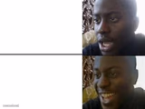 Reversed Disappointed Black Man