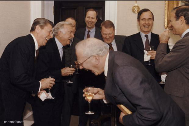 Rich men laughing - meme generator image preview