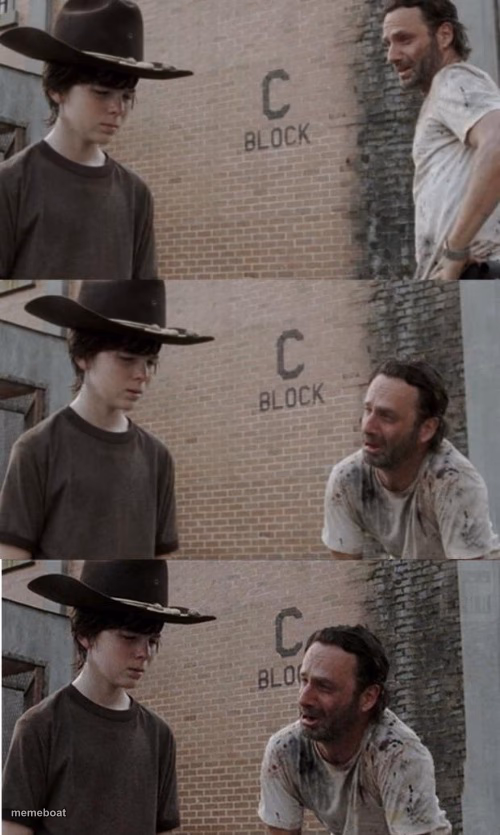 Rick and Carl 3 frame - meme generator image preview