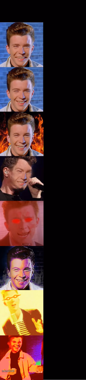 Rick Astley Becoming Evil - meme generator image preview