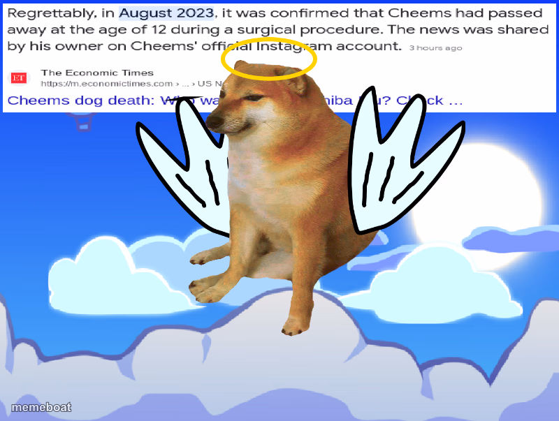 Rip Cheems Help spread the word - meme generator image preview