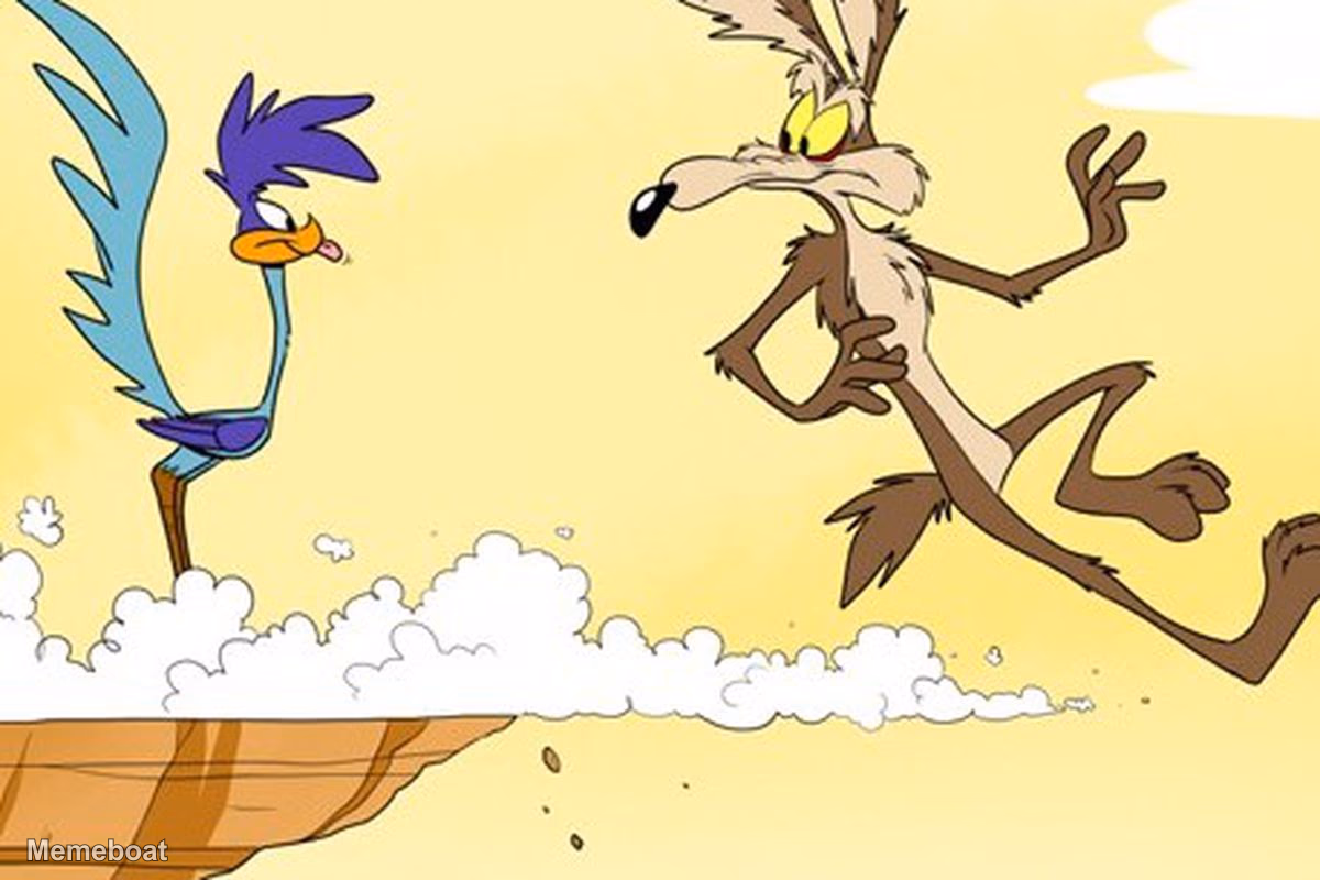 Road runner and Wile E - meme generator image preview