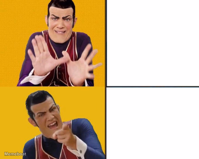 Robbie Rotten Drake Format - meme generator image preview