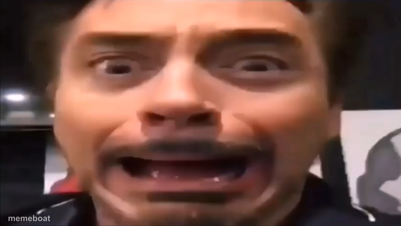Robert Downey Jr Screaming - meme generator image preview