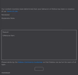 Roblox Ban