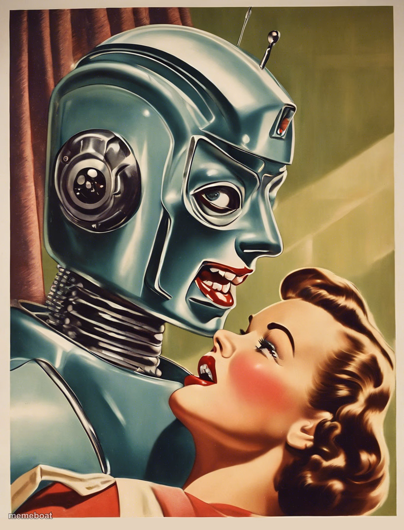 Robot and Girl - meme generator image preview