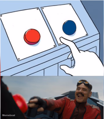 Robotnik Pressing Red Button - meme generator image preview