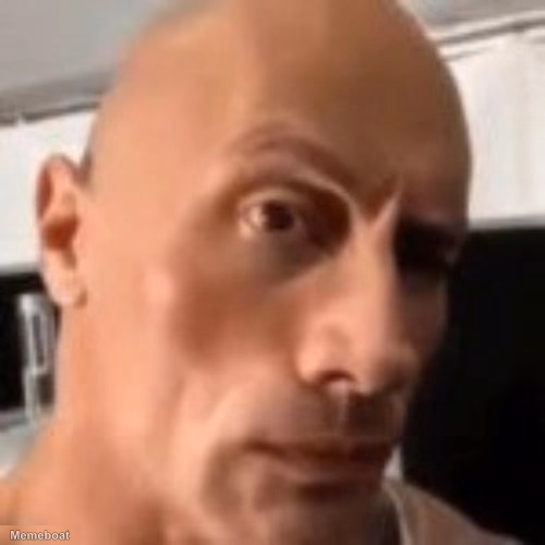 Rock raising eyebrow - meme generator image preview
