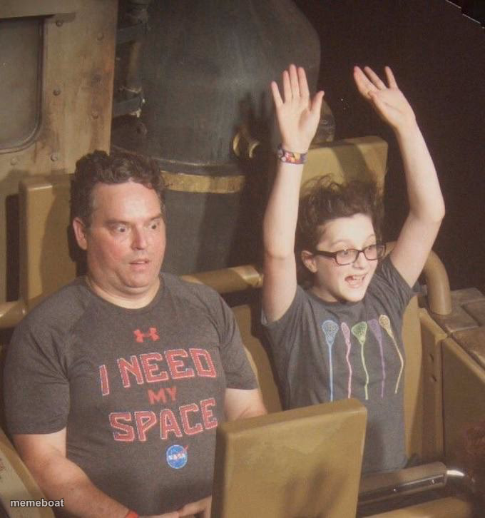 Roller coaster dad - meme generator image preview