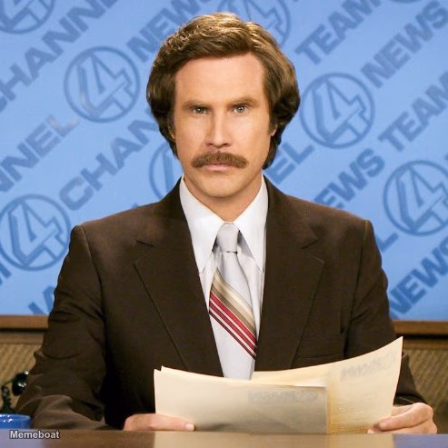 Ron Burgundy Desk Portrait - meme generator image preview