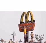 Ronald McDonald get crucified