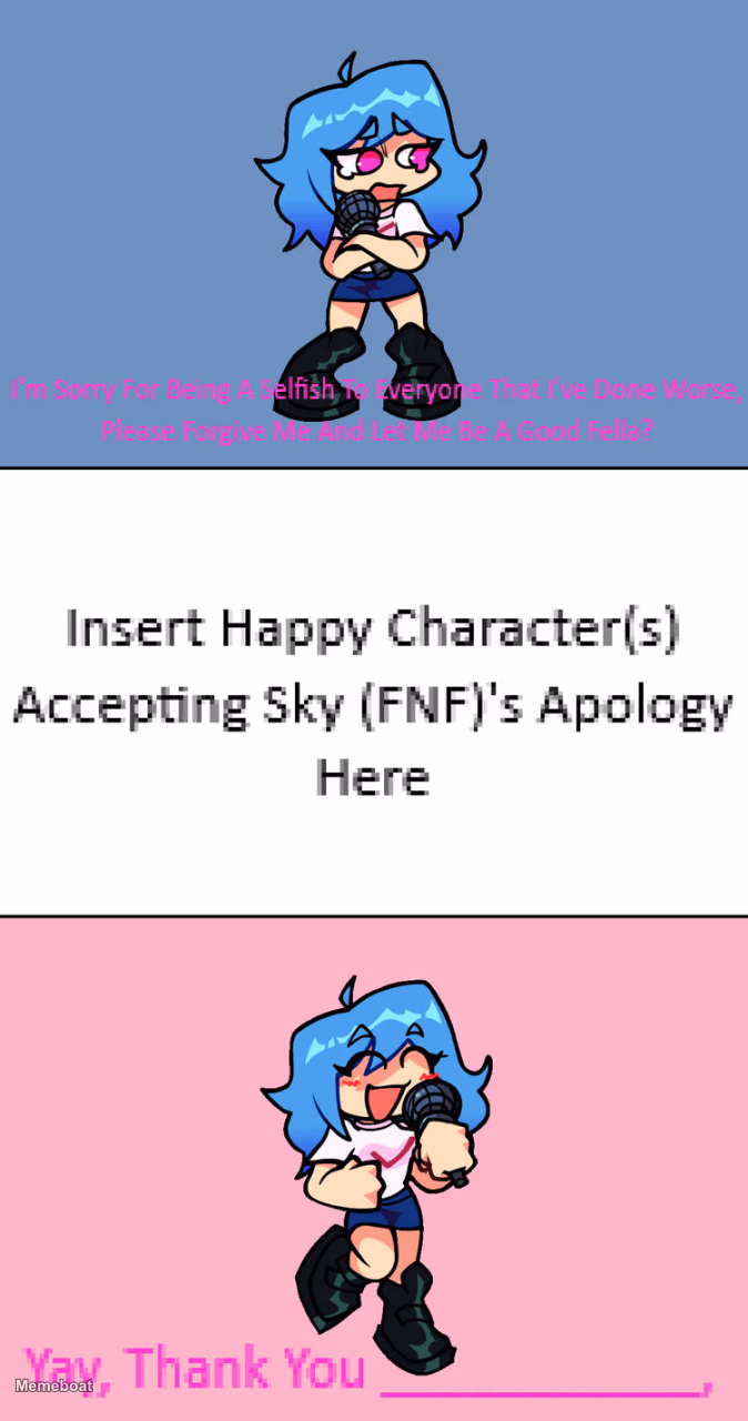 Sky FNF Apology - meme generator image preview