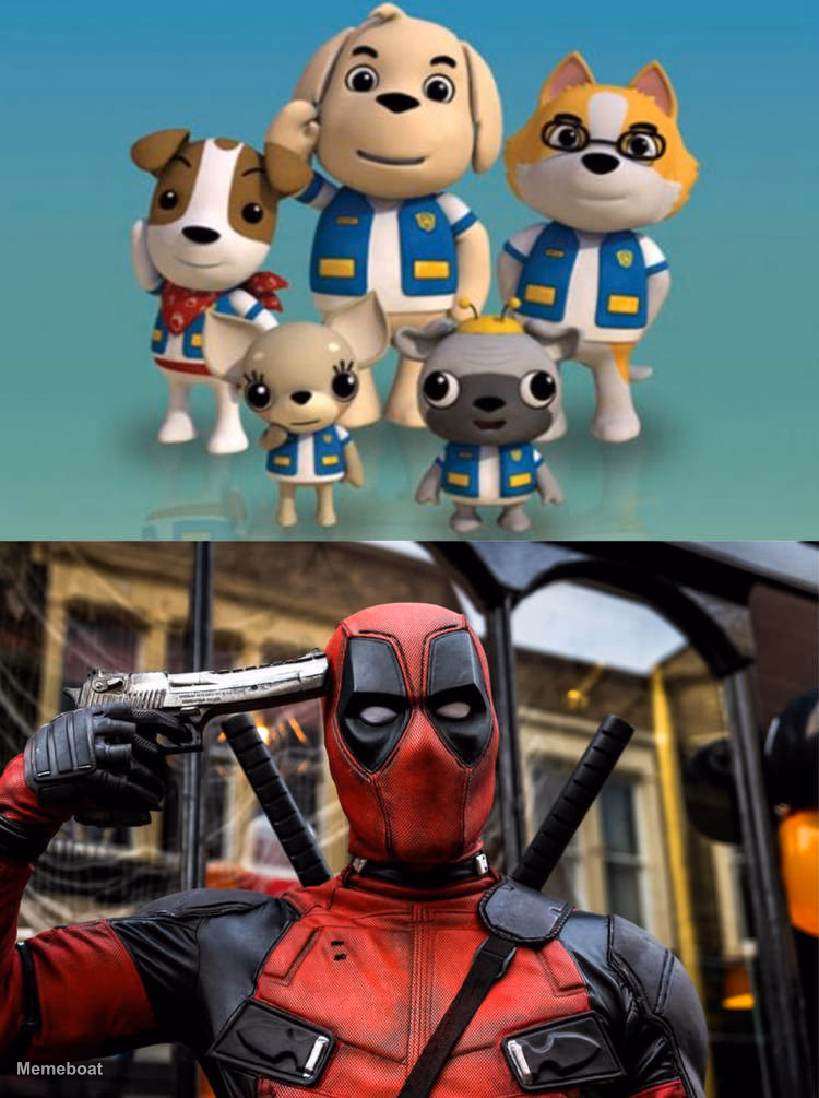 Wholesome Pups Vs Deadpool - meme generator image preview